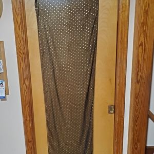 Black sheer scarf with dots